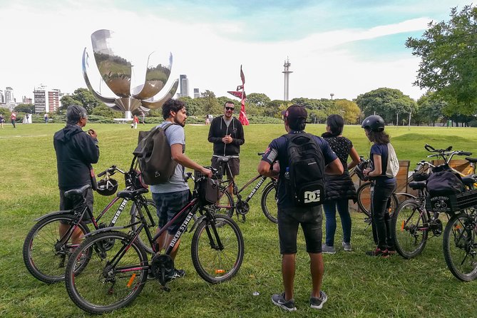 Cultural Experience by Bike around Palermo and Recoleta Max 6 ppl - Floralis Generica and Facultad de Derecho: iconic sights with real city context